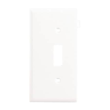 Leviton 1-Gang Plastic Sectional Toggle Switch Wall Plate End Panel, White 905-0PSE1-00W